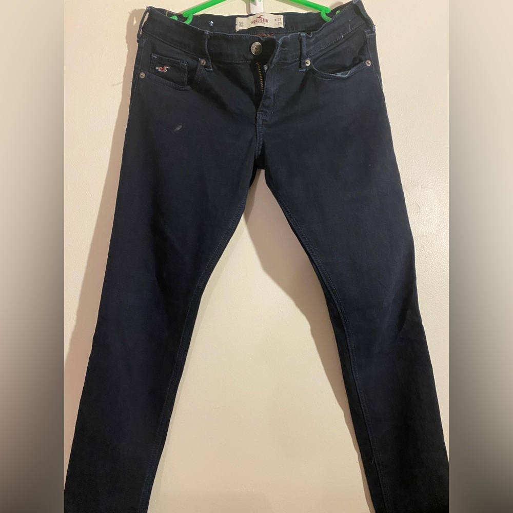Dark Black Denim Hollister Jeans